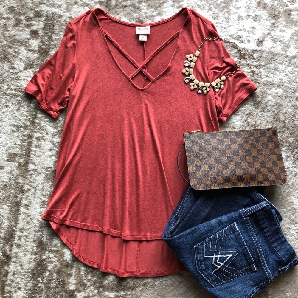 Deep Orange Casual Top Size XS